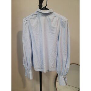 Anna Mason Blue blouse Solid print UK size 10